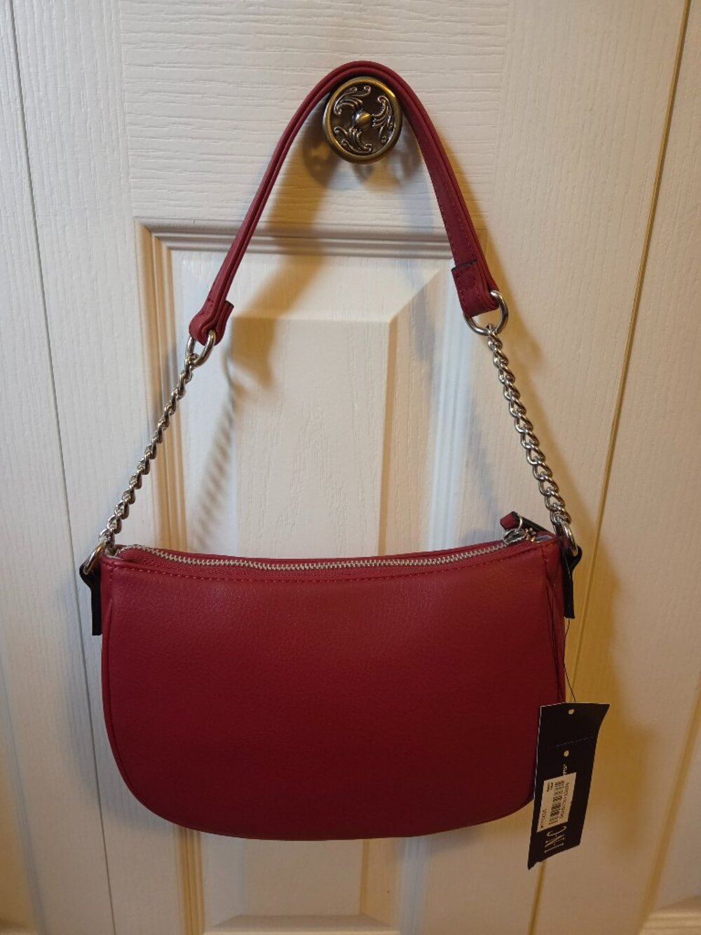 INC Burgundy Handbag with Silver Hardware NWT